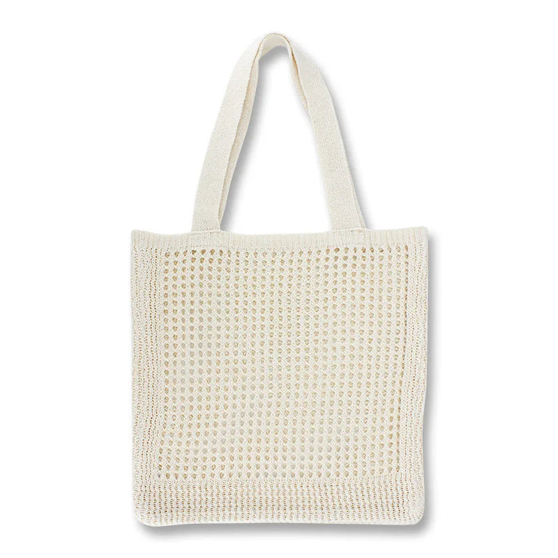 Crochet Wool Bag Casual Weave Open Hand Bag Shoulder Beach Solid High