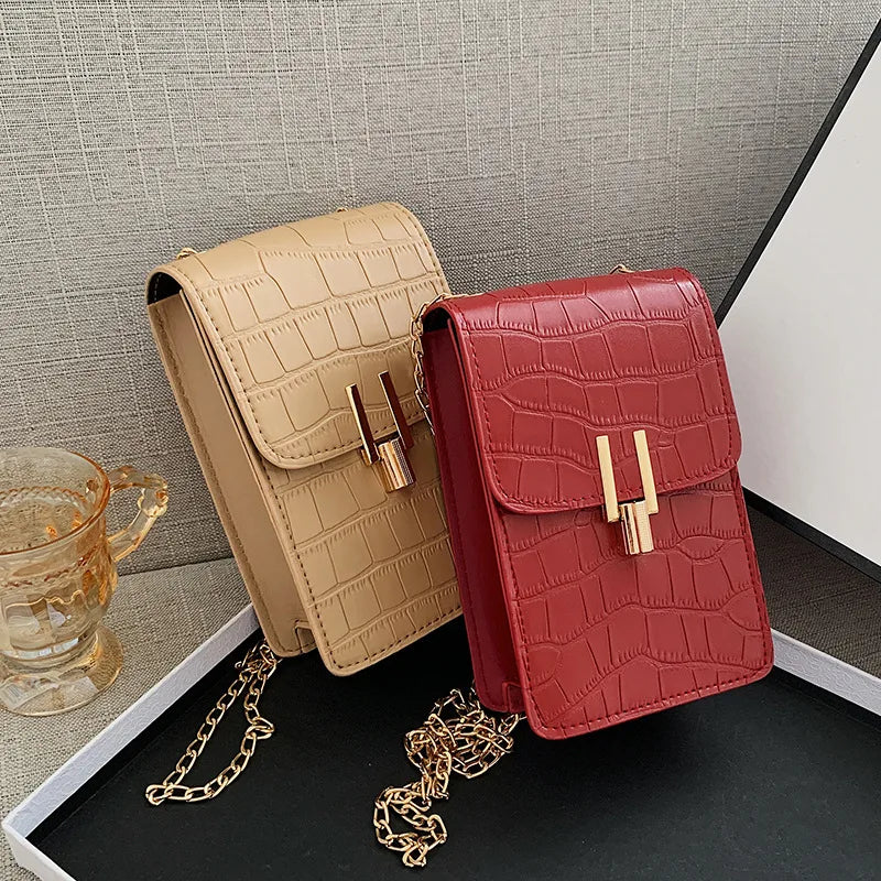 Women Shoulder Bag Small Phone Bag Chains Mini Handbag Chains Crossbody Bag
