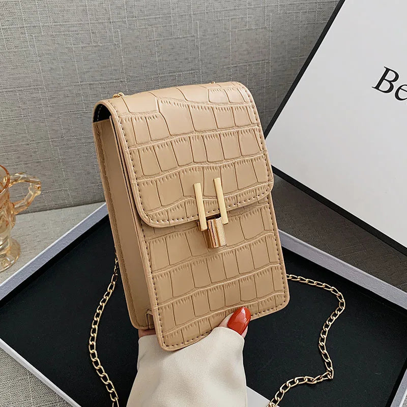 Women Shoulder Bag Small Phone Bag Chains Mini Handbag Chains Crossbody Bag