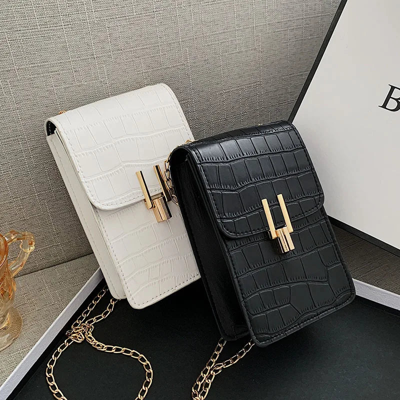 Women Shoulder Bag Small Phone Bag Chains Mini Handbag Chains Crossbody Bag