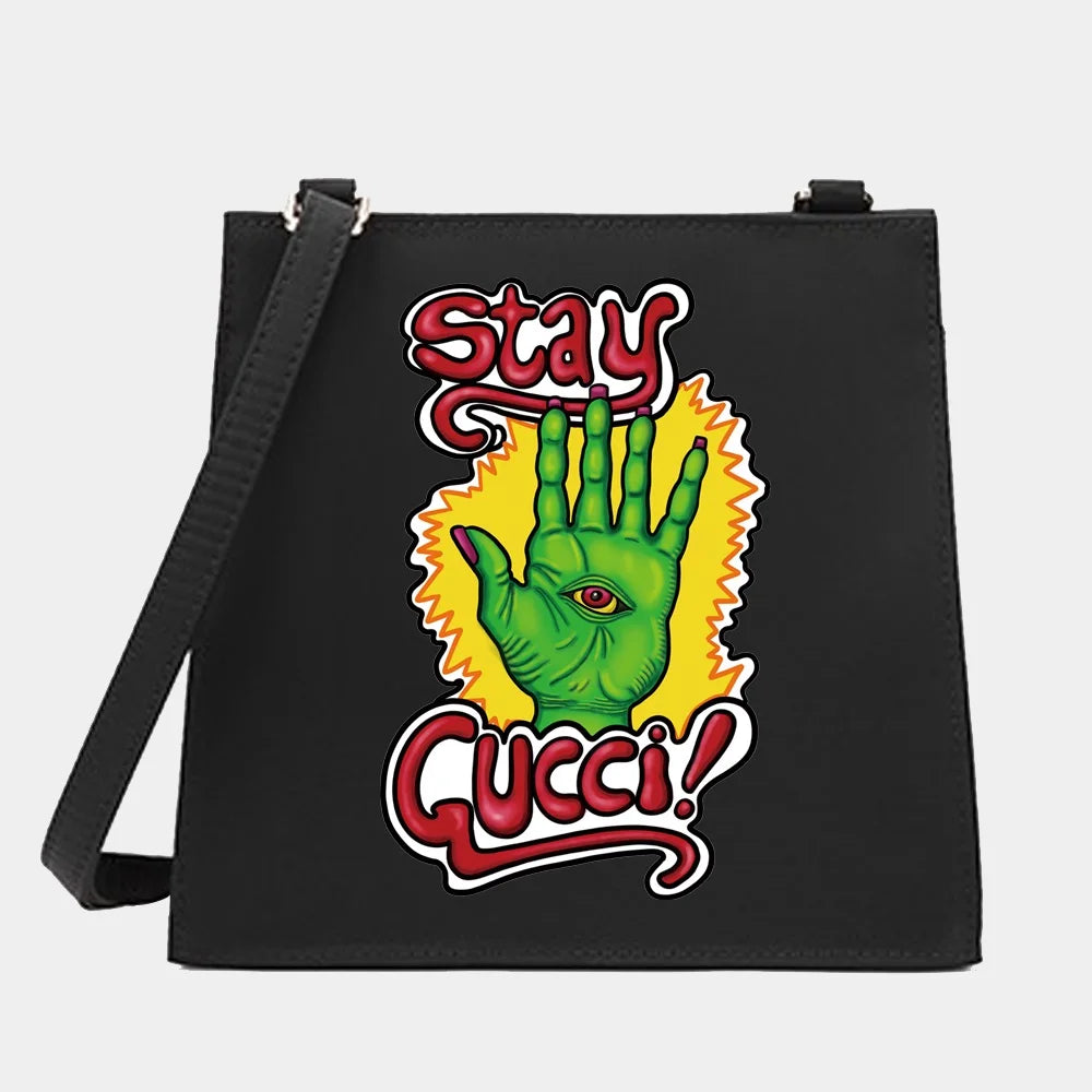 Women Square Bags Shoulder Crossbody Hand Series Pattern Tote Messenger