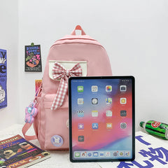 Women's Nylon School Bag Casual Travel Rucksack Canvas Mochila Sac