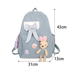 Women's Nylon School Bag Casual Travel Rucksack Canvas Mochila Sac