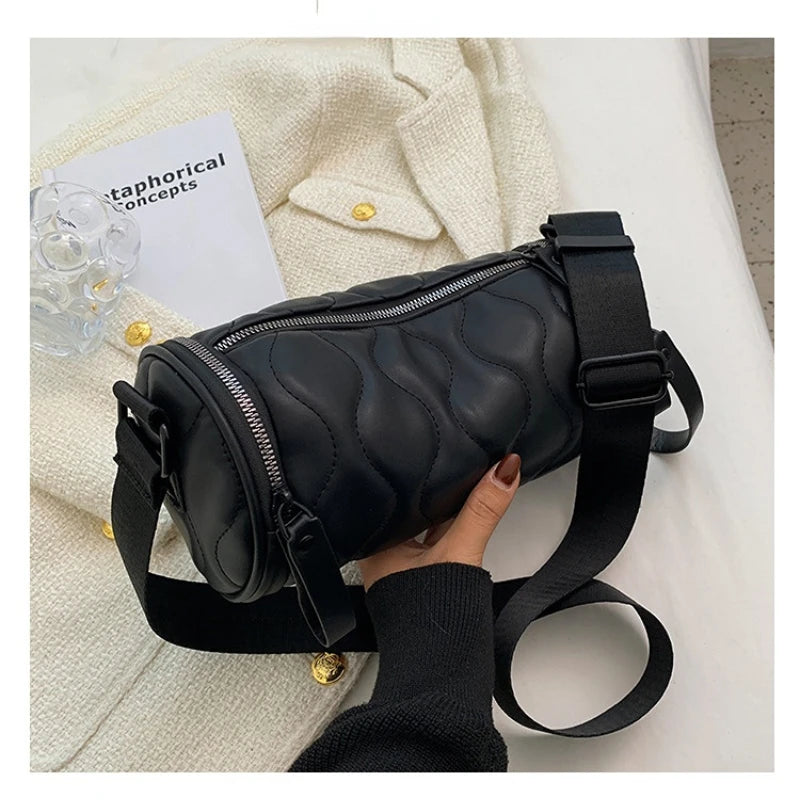 Leisure Rhombus Cylinder Shoulder Bag High Ladies Shoulder Bag