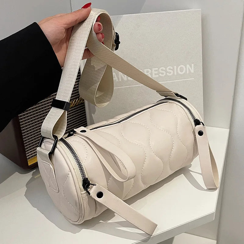 Leisure Rhombus Cylinder Shoulder Bag High Ladies Shoulder Bag