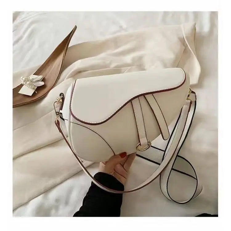 Women's Saddle Bag Pu Solid Diagonal Lady Handbags
