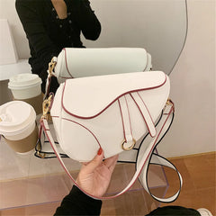 Women's Saddle Bag Pu Solid Diagonal Lady Handbags