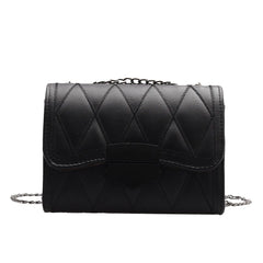 Women's Solid Chain Messenger Bag Shoulder Bag