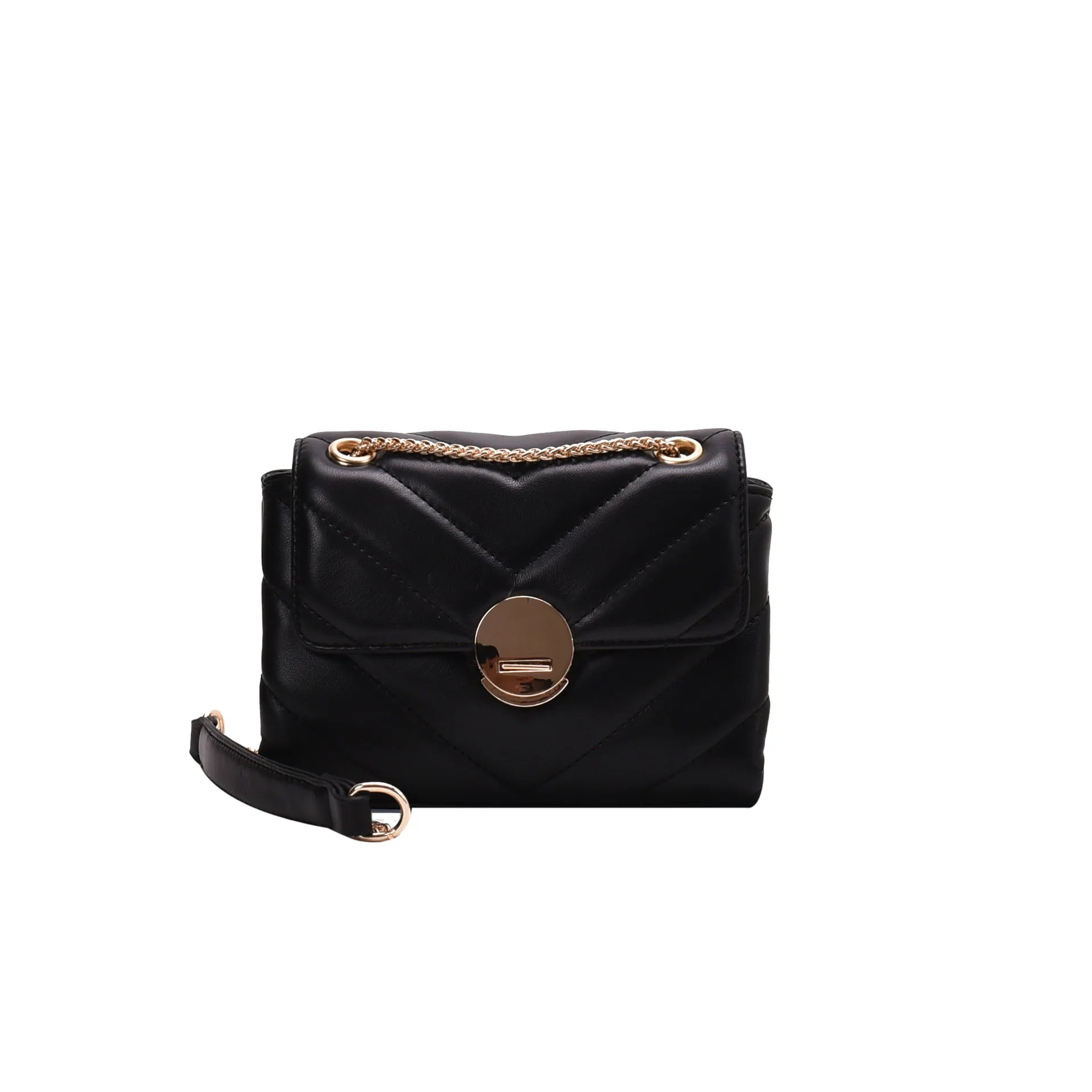 Women's PU Leather Messenger Bag Chain Shoulder Bag