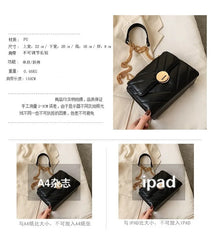 Women's PU Leather Messenger Bag Chain Shoulder Bag
