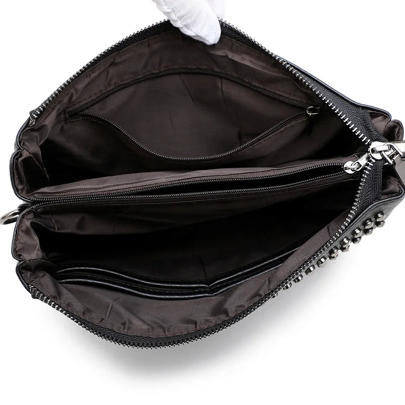 Women's Shoulder Bag Retro Multi-compartment Chain Small Bag