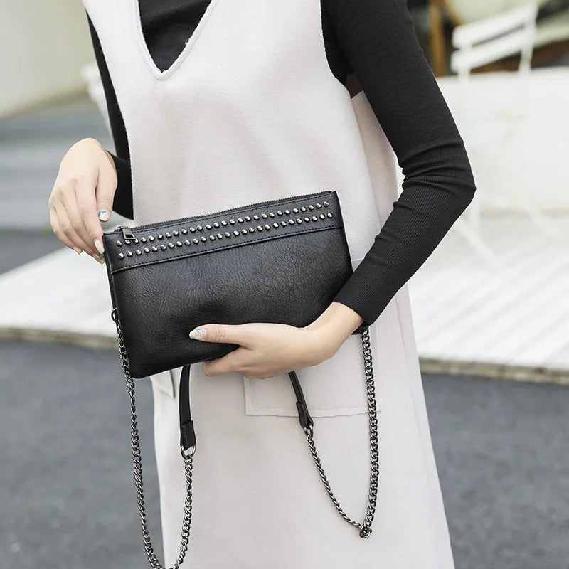 Women's Shoulder Bag Retro Multi-compartment Chain Small Bag