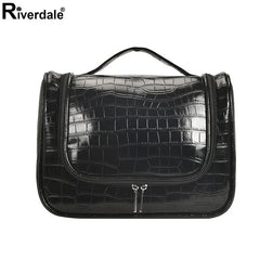 Women's Crocodile Pattern Makeup Storage Bag