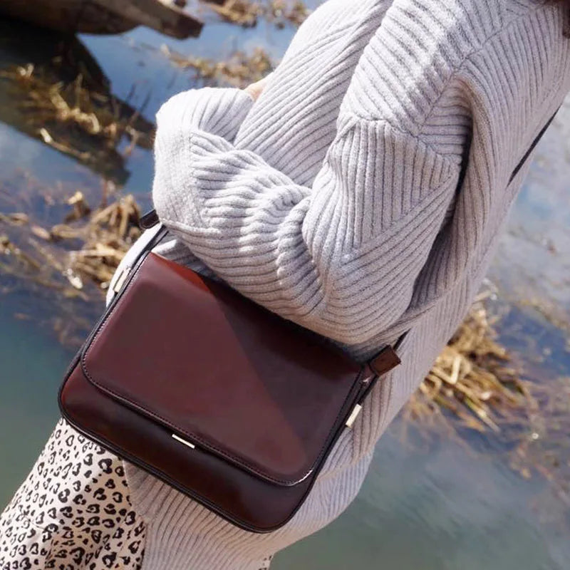 Women's PU Leather Square Shoulder Bag