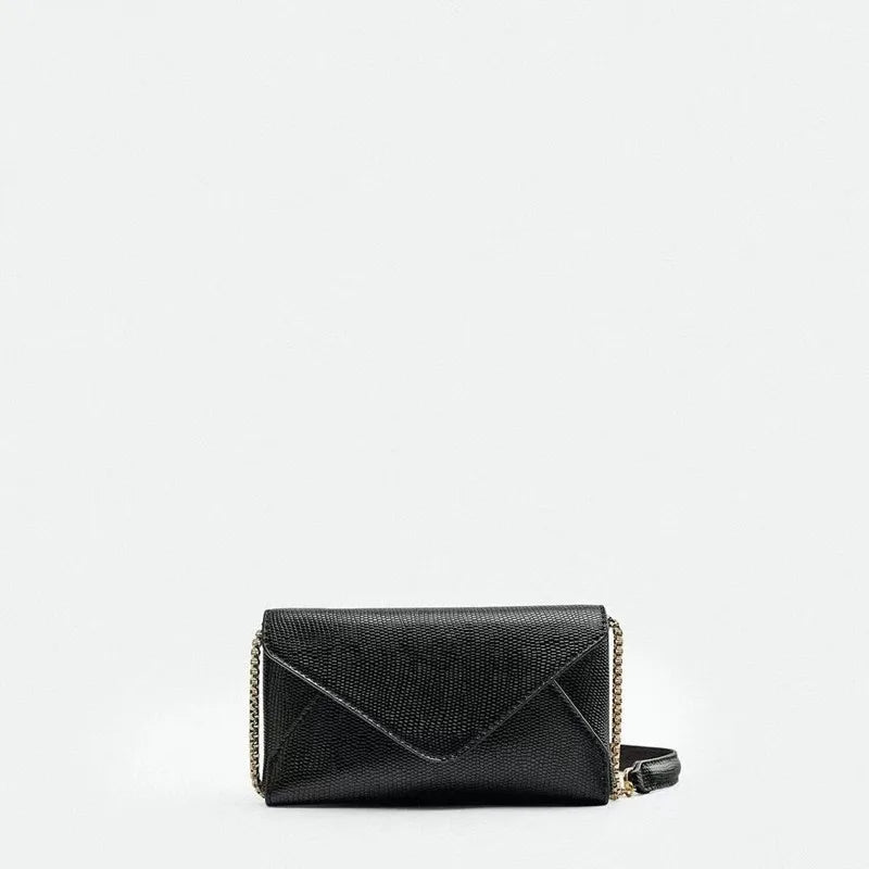 Crocodile Pattern Envelope Bag Chain Shoulder Bags