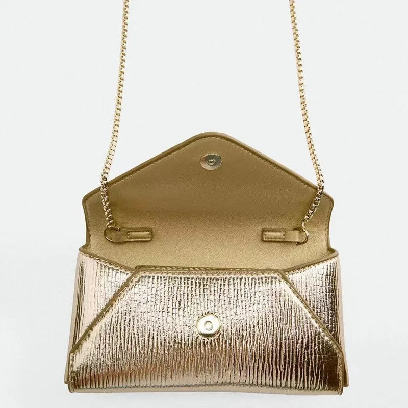 Crocodile Pattern Envelope Bag Chain Shoulder Bags