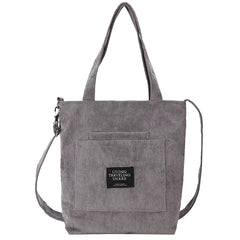 Women's Canvas Shoulder Bag Corduroy Crossbody Bag