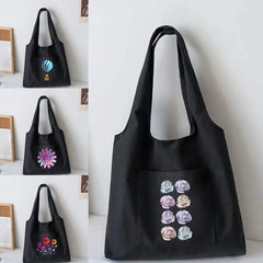 Women's Canvas Shoulder Bag Big Capacity 3D Pattern Tote Bag