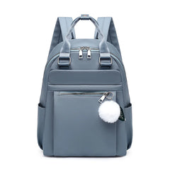 Women's Waterproof Lightweight Travel Backpack Plush Ball Shoulder Bags
