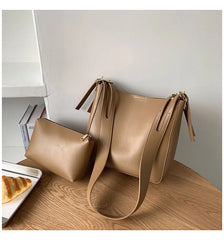 Monochrome Shoulder Bag Large Capacity Handbag