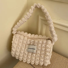 Bubble Flower Shoulder Bag Girl Handbag Large Capacity Shopping