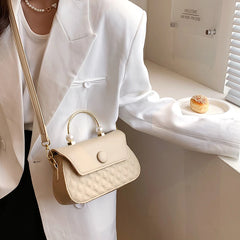 Women's PU Leather Crossbody Bag Solid Shoulder Bag