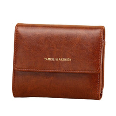 Women's Retro Coin Purse Oil Wax Leather Buckle Coin Bag