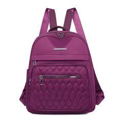 Embroidered Rhombus Backpack for Women