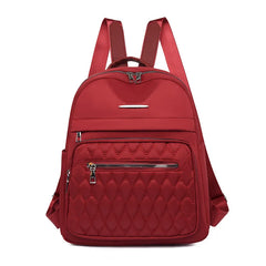 Embroidered Rhombus Backpack for Women
