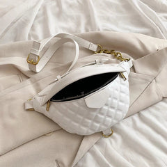 Women's Casual Quilted Lattice Shoulder Bag