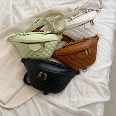 Women's Casual Quilted Lattice Shoulder Bag