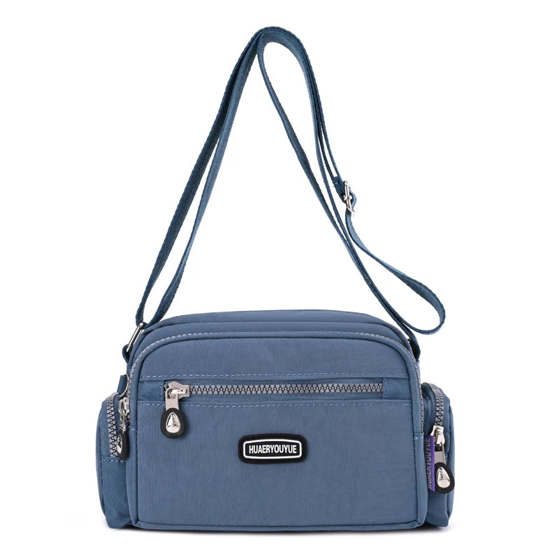 Women's CrossBody Bag Small Square Handbag Messenger Bag Nylon Purse