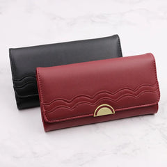 Retro Lady's Purse Large Capacity 3 Fold Wallet