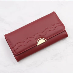 Retro Lady's Purse Large Capacity 3 Fold Wallet