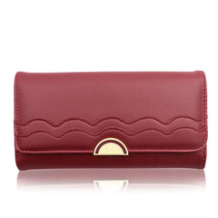 Retro Lady's Purse Large Capacity 3 Fold Wallet