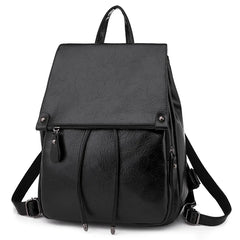 Waterproof Leather Women's Backpack Large Capacity Female Bag