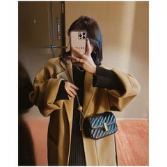 Xiaoxiangfeng Lingge Chain Bag Women's Satchel Single Shoulder Messenger Bag