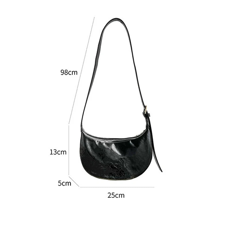 Zipper Women's Hobos Bag Soft PU Leather Women's Bag