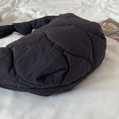Women's Quilted Hobo Bag Crossbody Shoulder Bag with Knotted Straps