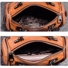 Flowers Pendant Handbag Women's Boston Bag Single Shoulder Bag