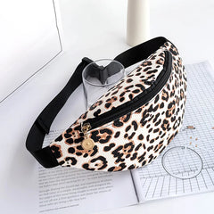 Leopard Print Waist Bag PU Leather Purse