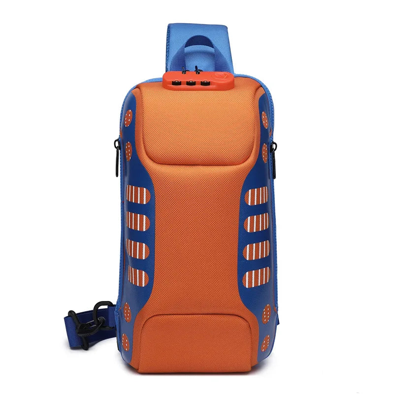 High Anti-theft Shoulder Crossbody Messenger Chest Bag USB Sling Bag