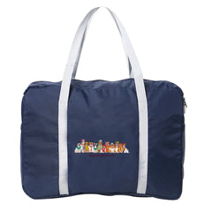Nylon Foldable Travel Bags Large Capacity Dog Print Handbags