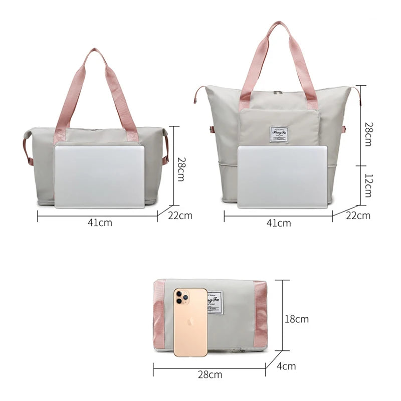 Nylon Foldable Travel Bag Large Waterproof Handbag