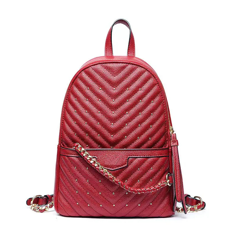 PU Backpack All Travel Leisure Rivet Backpack
