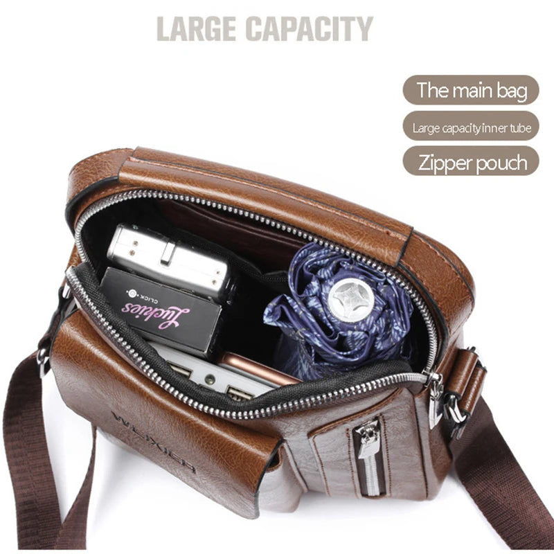 Men's Anti-theft Waterproof Crossbody Bag for Short Trips