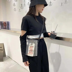 Transparent Jelly Bag Envelope Shoulder Diagonal Bag