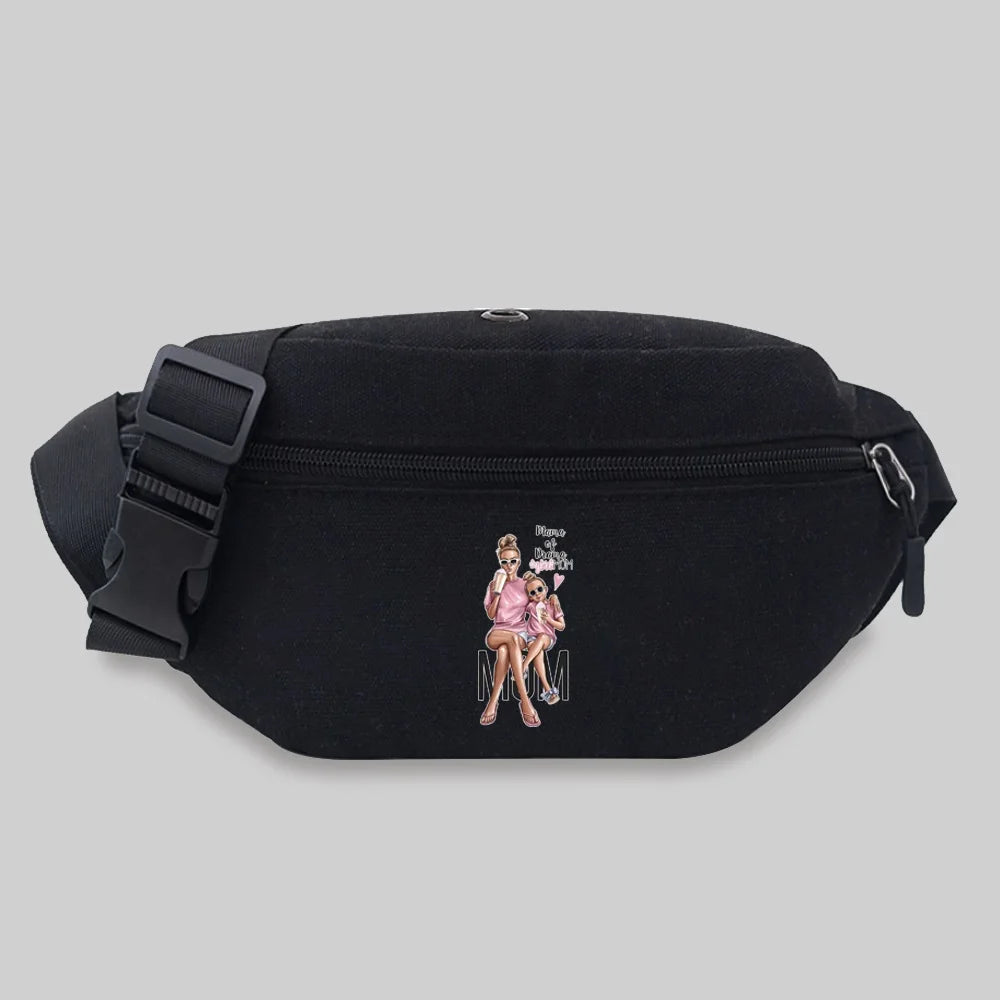 Canvas Bum Bag Mom Pattern Waist Bag Messenger
