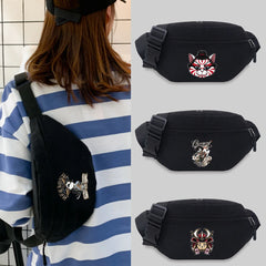Samurai Pattern Canvas Bum Bag