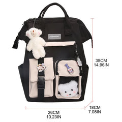 Purple Waterproof Backpack for Teenage Girl Travel Rucksack
